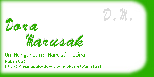 dora marusak business card